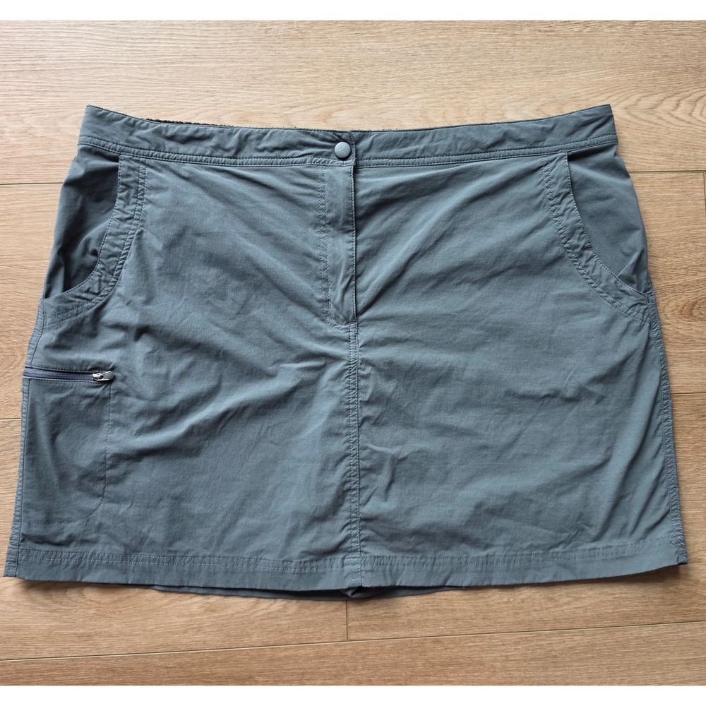 LL Bean Vista Trekking Gray Hiking Active Skort, Size 20